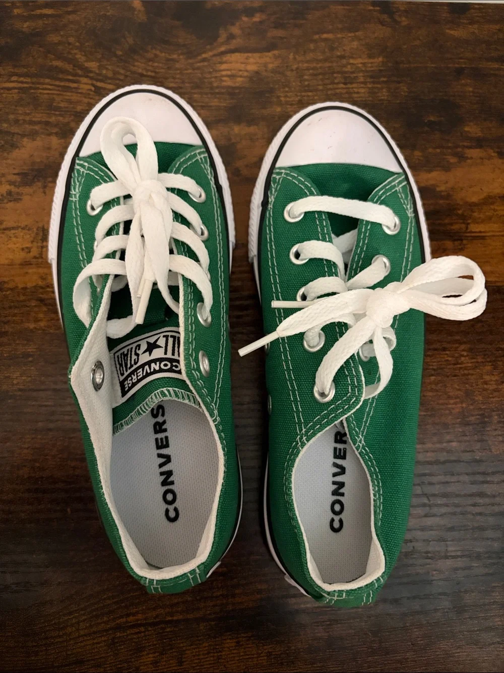 Green Low-Top Converse Sneakers
